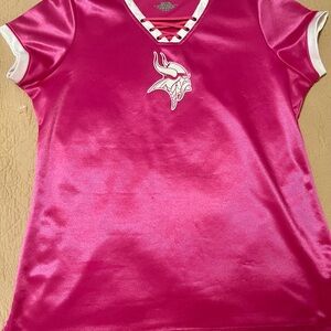 NFL Pink Satin Lace-Up Tee